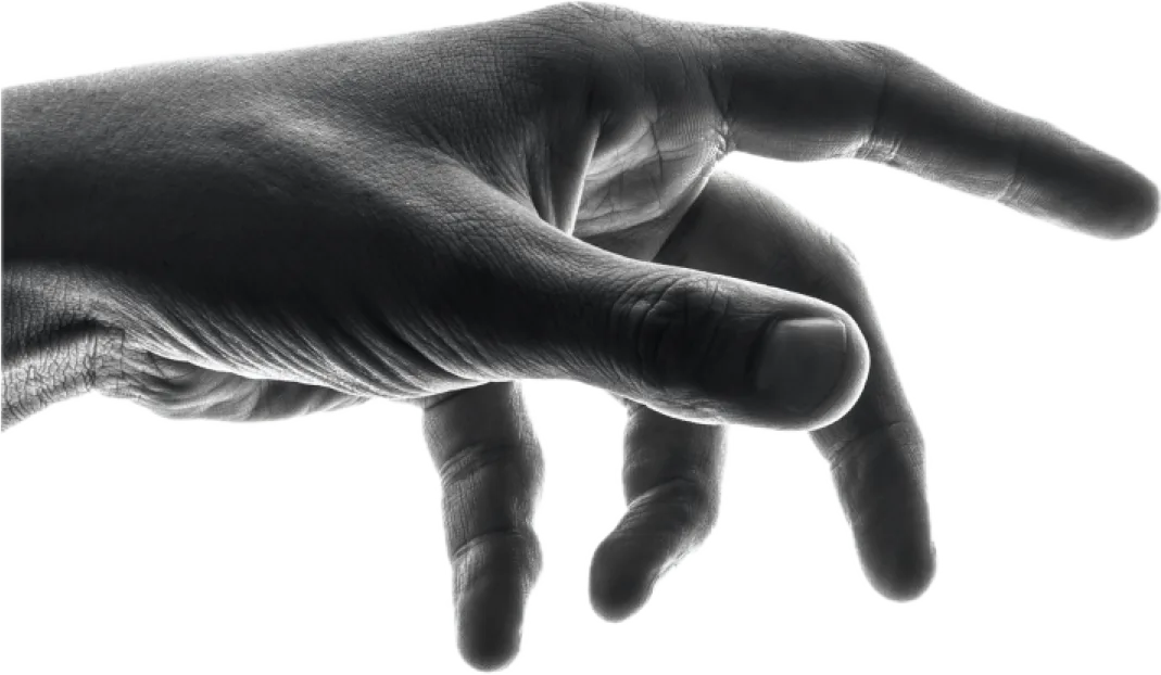 Human hand reaching out